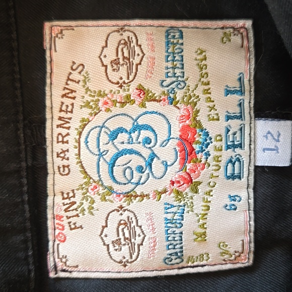 Black Button-Up Shirt with Ruffle Sleeves - Picture 7 of 8